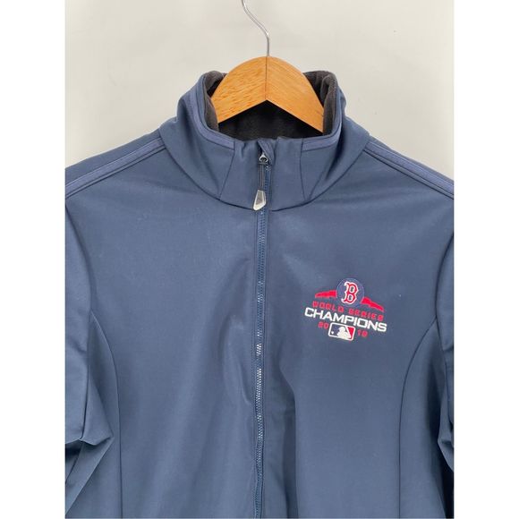 Antigua Boston Red Sox Jacket World Series 2018 Women 2XL Blue Fleece Lined - Picture 2 of 12